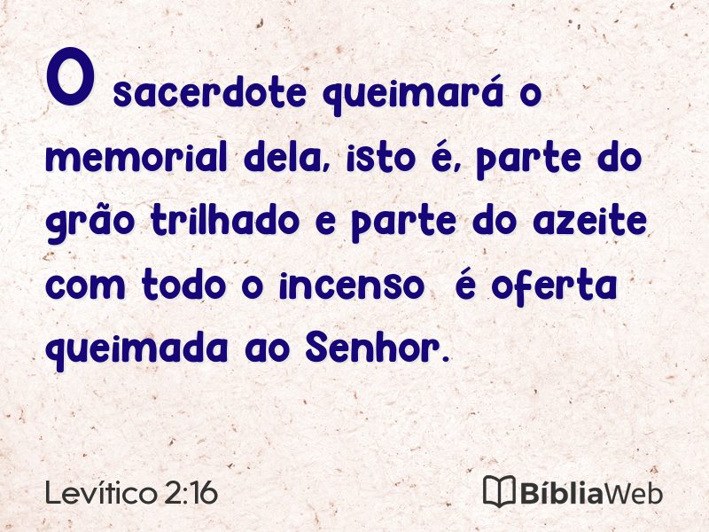 Levítico 2:16 em imagem para compartilhar