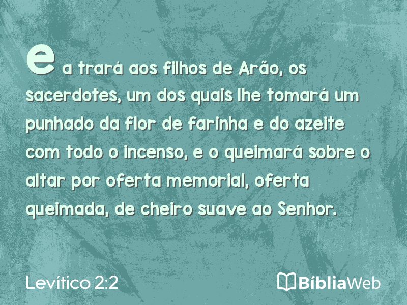 Levítico 2:2 em imagem para compartilhar