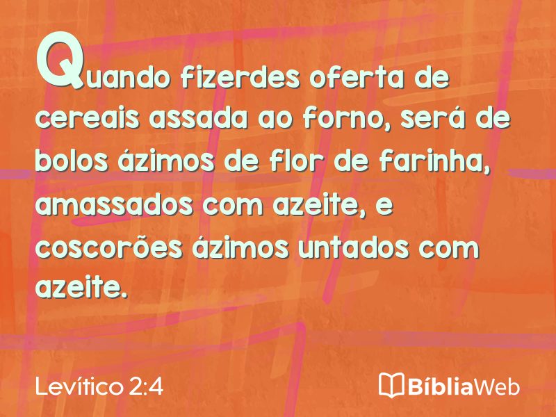 Levítico 2:4 em imagem para compartilhar
