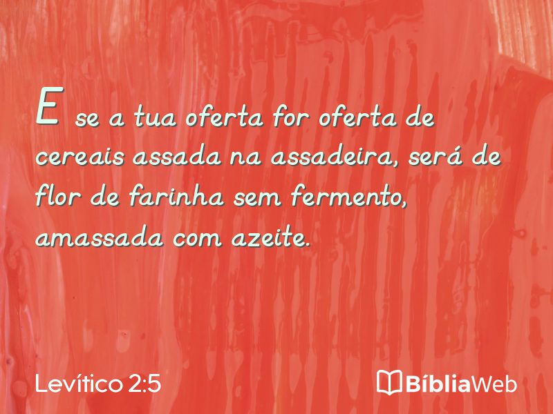 Levítico 2:5 em imagem para compartilhar