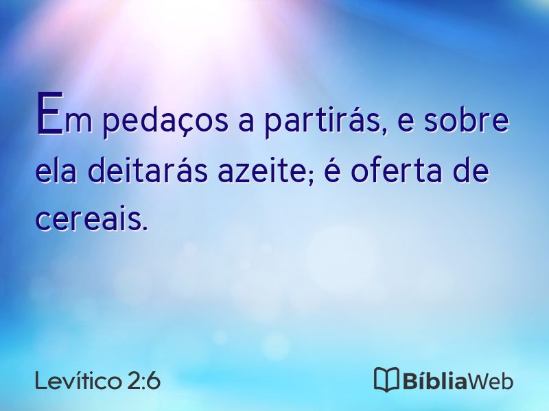 Levítico 2:6 em imagem para compartilhar