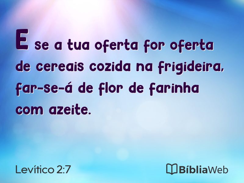 Levítico 2:7 em imagem para compartilhar