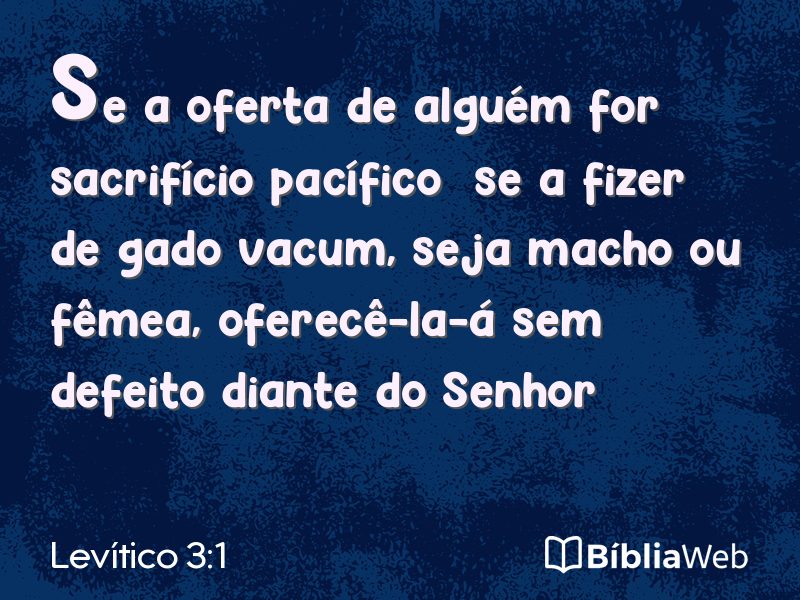 Levítico 3:1 em imagem para compartilhar