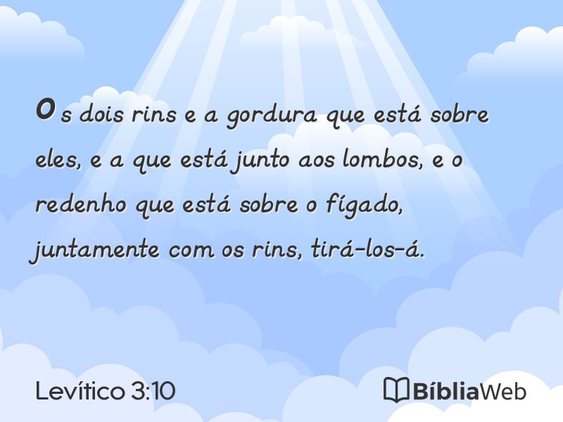 Levítico 3:10 em imagem para compartilhar