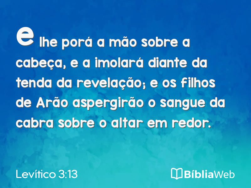 Levítico 3:13 em imagem para compartilhar