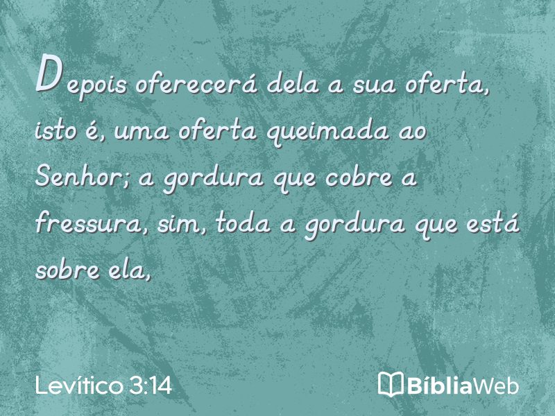 Levítico 3:14 em imagem para compartilhar