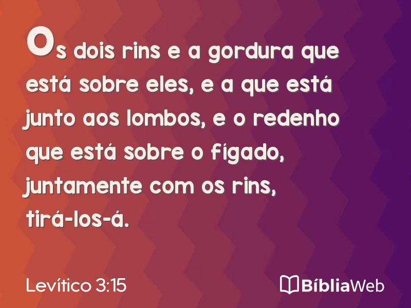 Levítico 3:15 em imagem para compartilhar