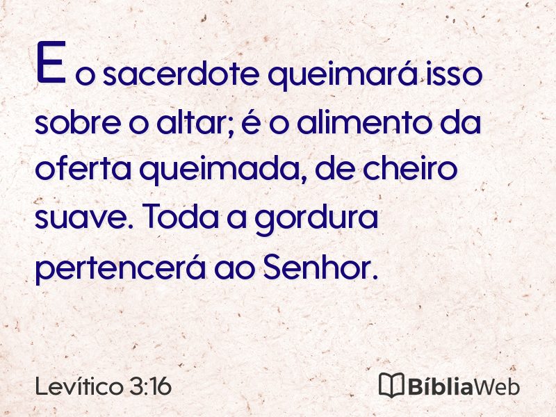 Levítico 3:16 em imagem para compartilhar