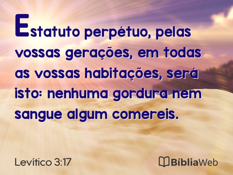 Levítico 3:17 em imagem para compartilhar