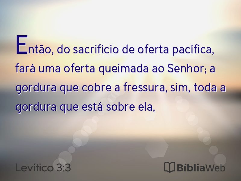 Levítico 3:3 em imagem para compartilhar