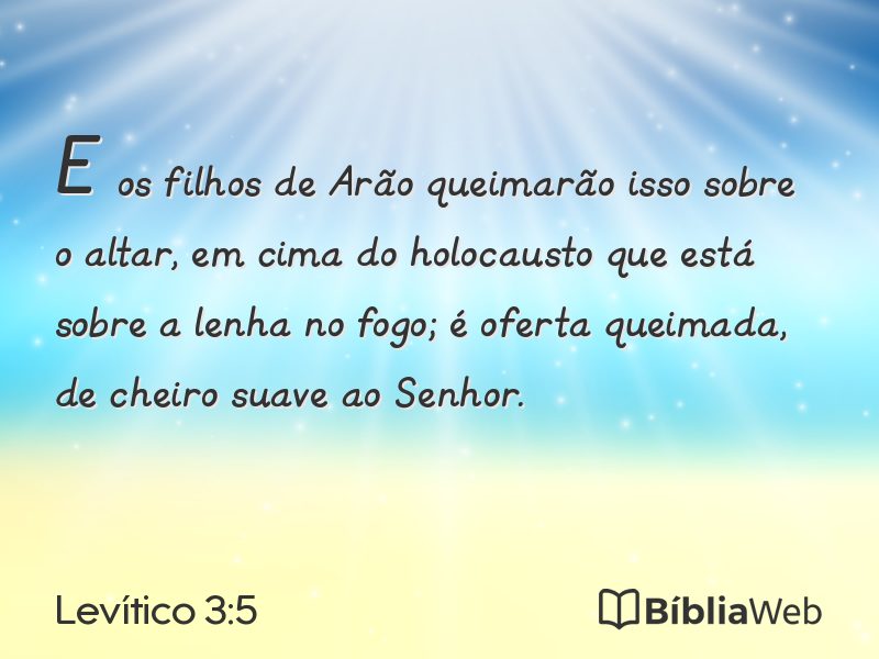 Levítico 3:5 em imagem para compartilhar