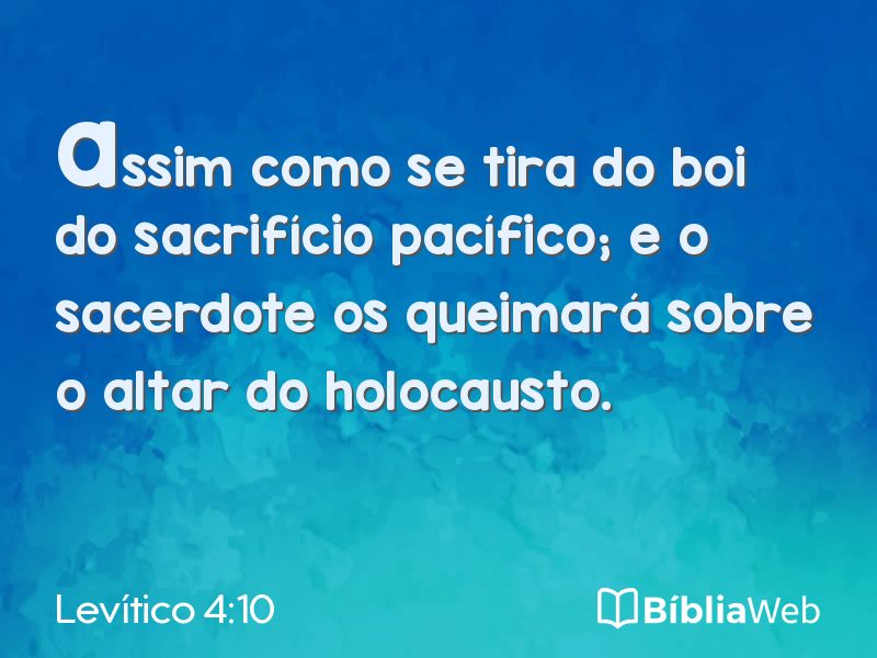 Levítico 4:10 em imagem para compartilhar
