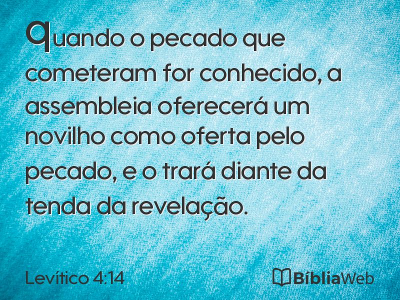 Levítico 4:14 em imagem para compartilhar
