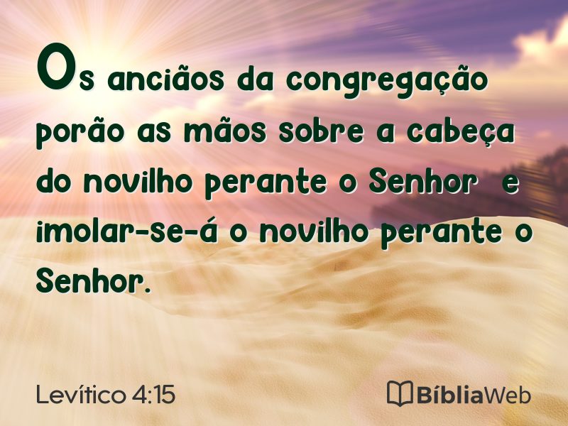 Levítico 4:15 em imagem para compartilhar