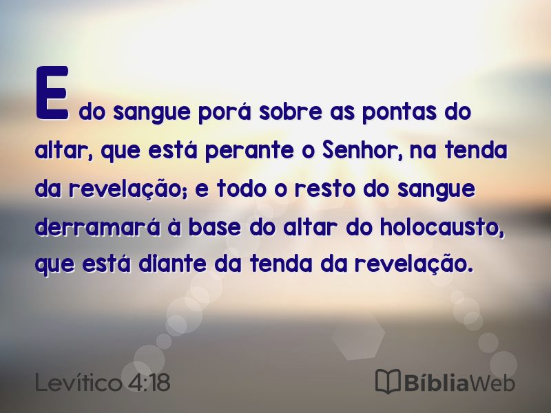 Levítico 4:18 em imagem para compartilhar