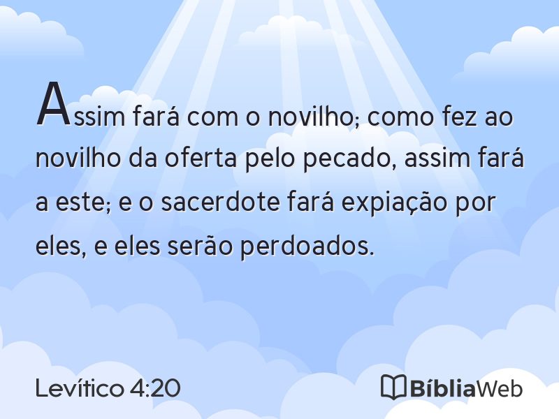 Levítico 4:20 em imagem para compartilhar