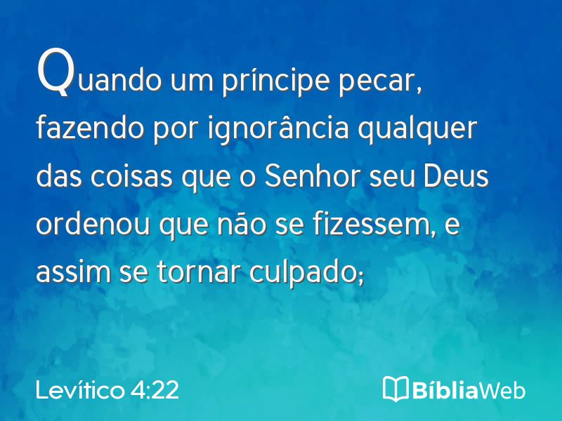 Levítico 4:22 em imagem para compartilhar