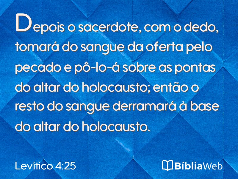 Levítico 4:25 em imagem para compartilhar