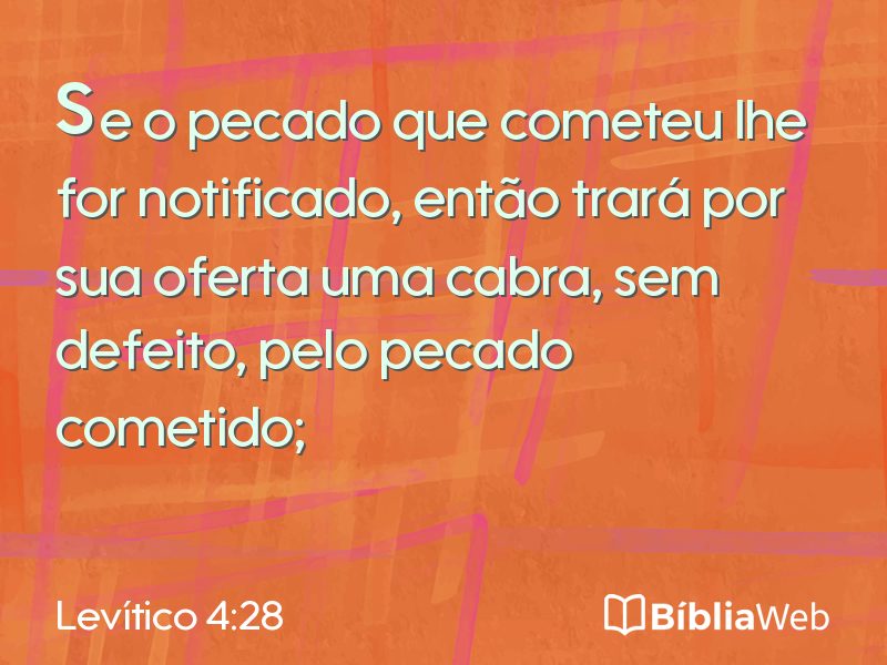 Levítico 4:28 em imagem para compartilhar