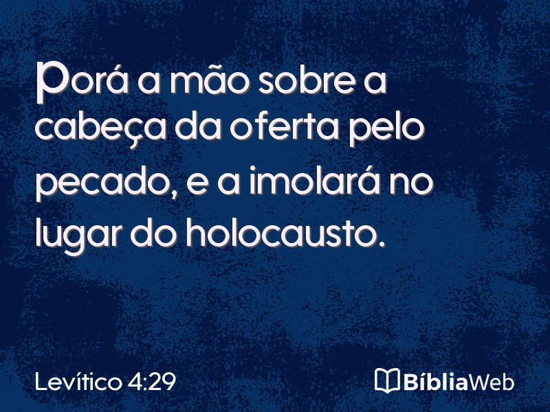 Levítico 4:29 em imagem para compartilhar