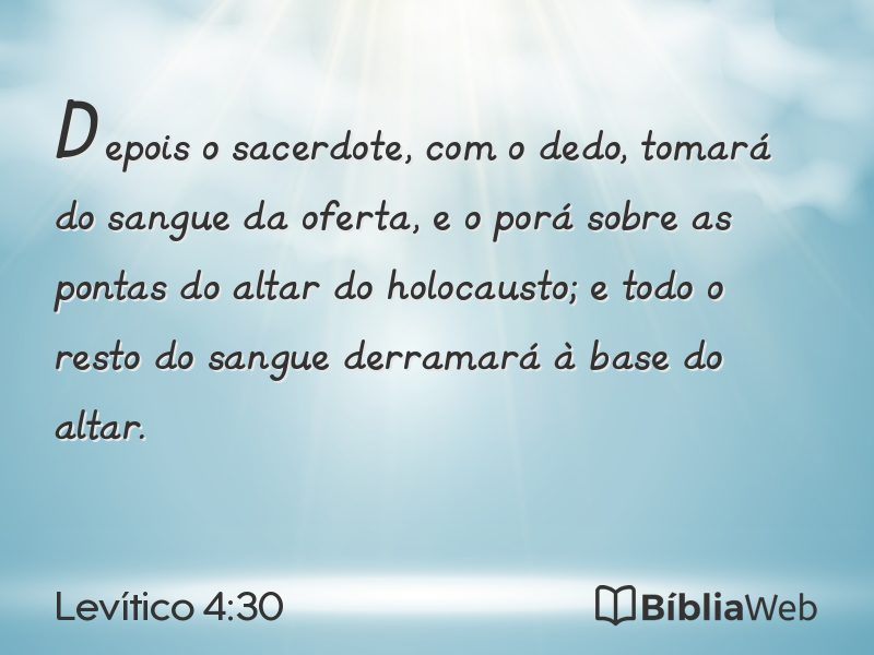 Levítico 4:30 em imagem para compartilhar