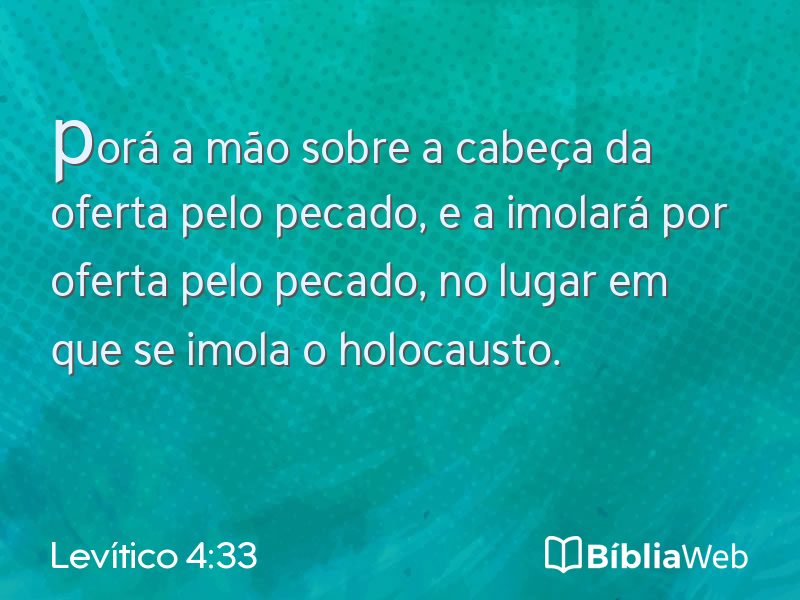 Levítico 4:33 em imagem para compartilhar