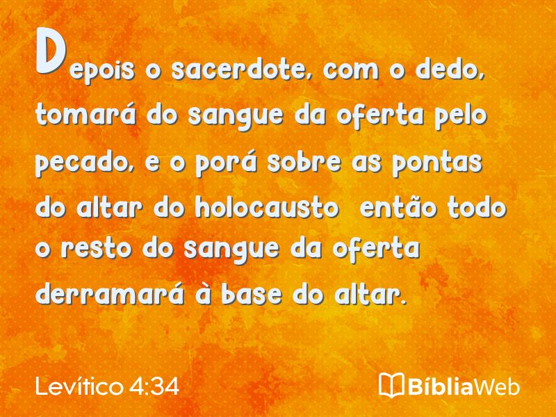 Levítico 4:34 em imagem para compartilhar
