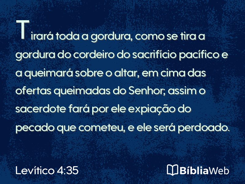 Levítico 4:35 em imagem para compartilhar
