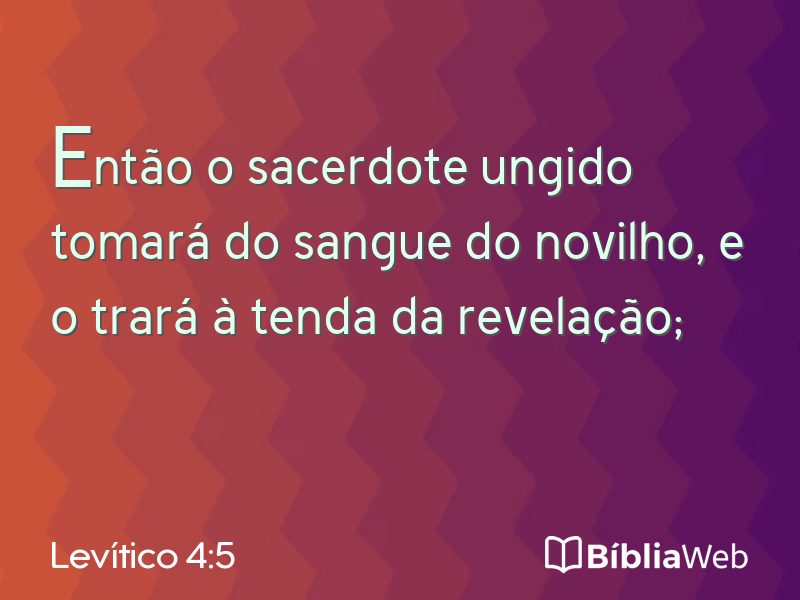 Levítico 4:5 em imagem para compartilhar