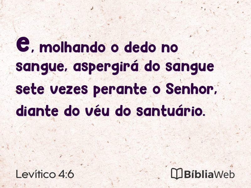 Levítico 4:6 em imagem para compartilhar