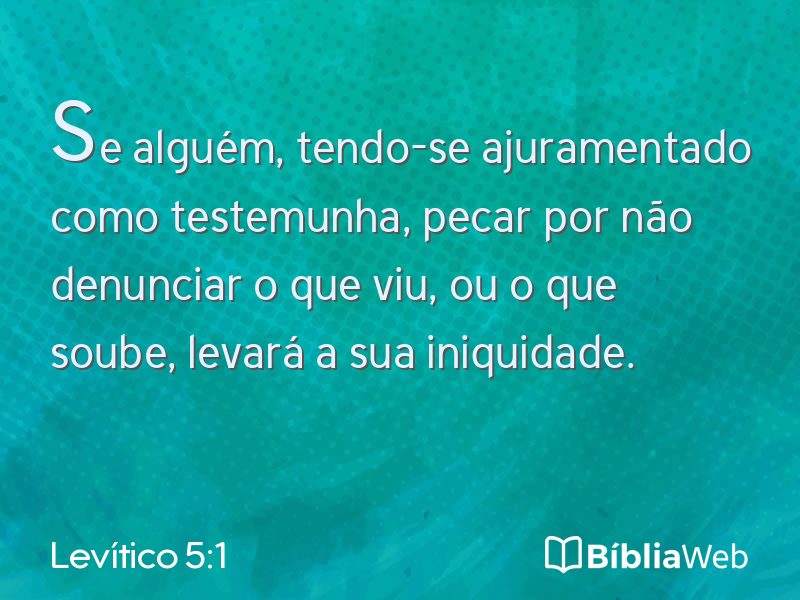 Levítico 5:1 em imagem para compartilhar