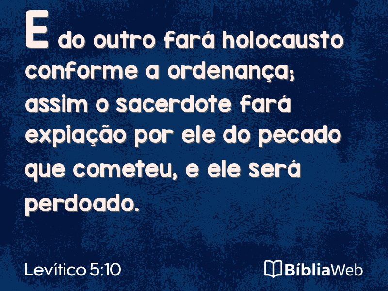 Levítico 5:10 em imagem para compartilhar