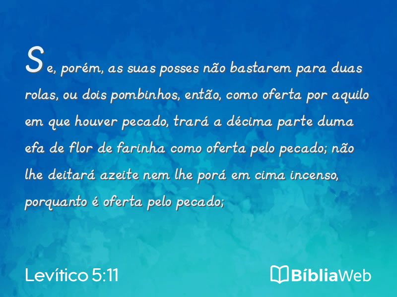 Levítico 5:11 em imagem para compartilhar