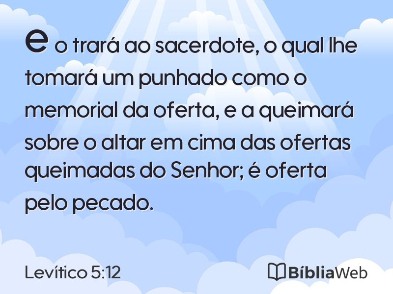 Levítico 5:12 em imagem para compartilhar