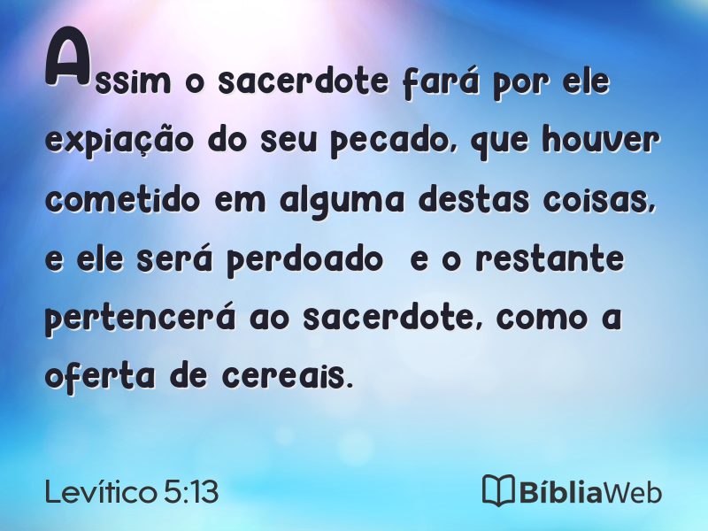 Levítico 5:13 em imagem para compartilhar