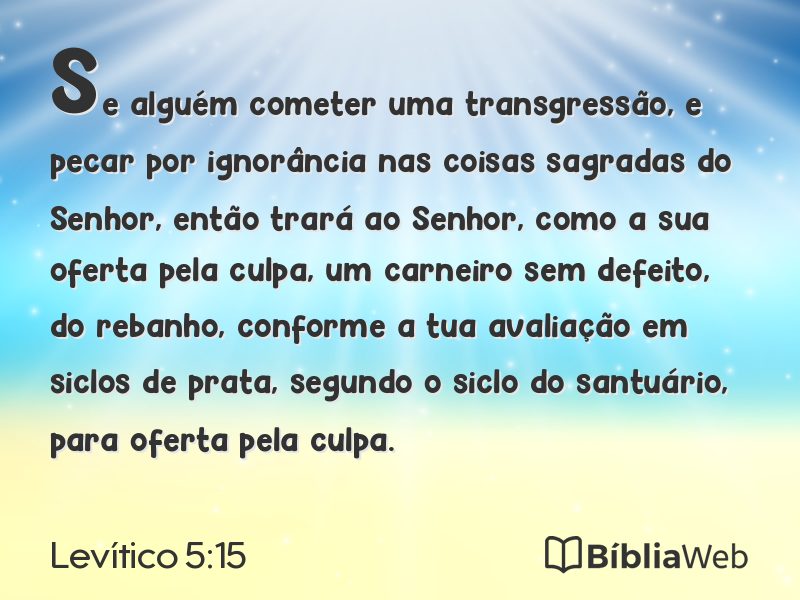 Levítico 5:15 em imagem para compartilhar