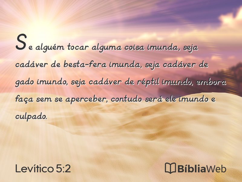Levítico 5:2 em imagem para compartilhar