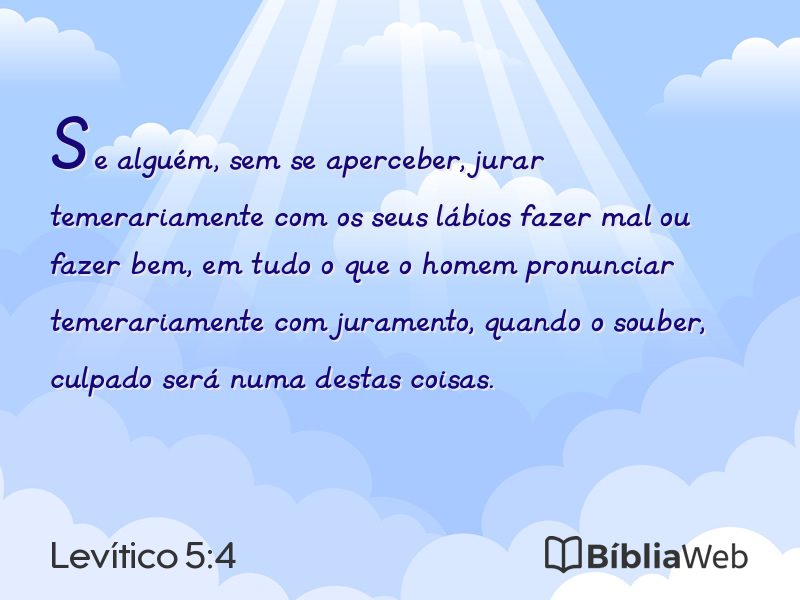 Levítico 5:4 em imagem para compartilhar