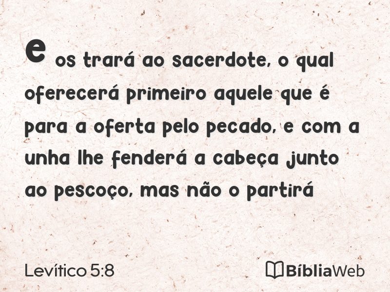 Levítico 5:8 em imagem para compartilhar