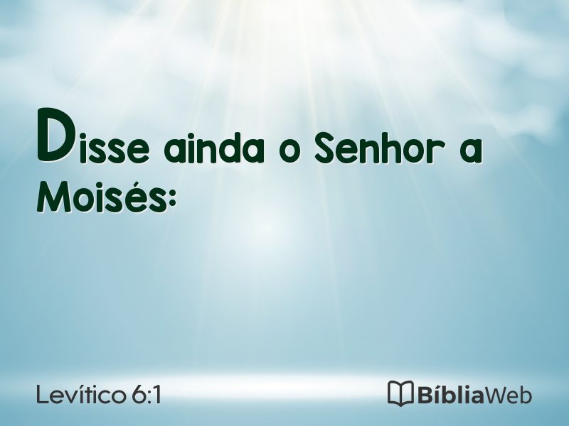 Levítico 6:1 em imagem para compartilhar