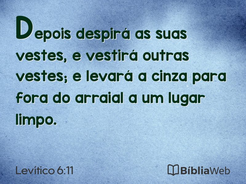 Levítico 6:11 em imagem para compartilhar