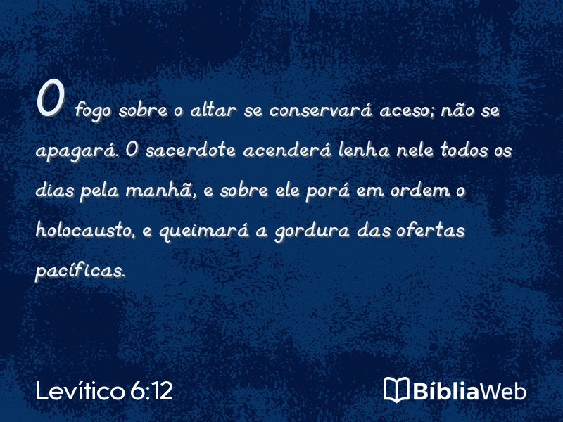Levítico 6:12 em imagem para compartilhar