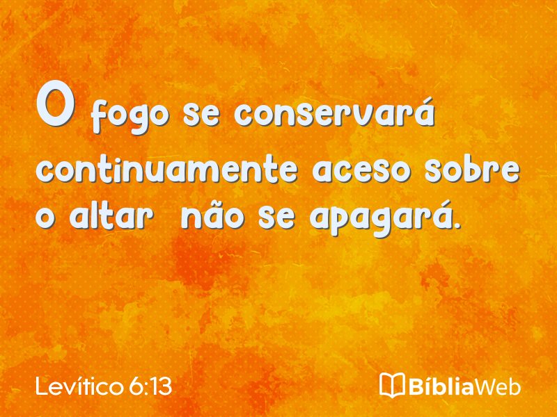 Levítico 6:13 em imagem para compartilhar