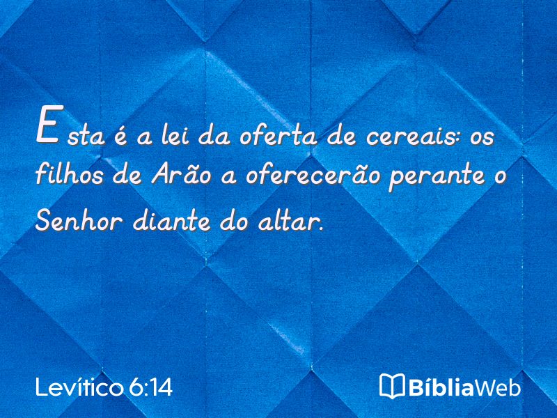 Levítico 6:14 em imagem para compartilhar