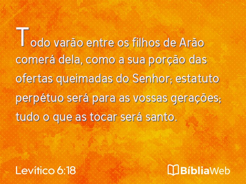 Levítico 6:18 em imagem para compartilhar