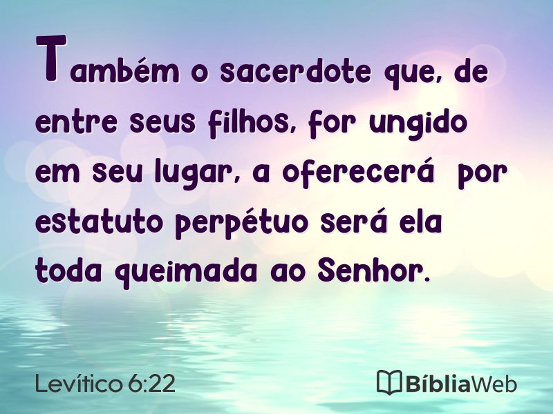 Levítico 6:22 em imagem para compartilhar