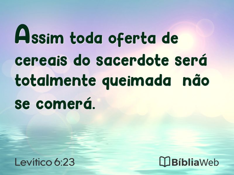 Levítico 6:23 em imagem para compartilhar