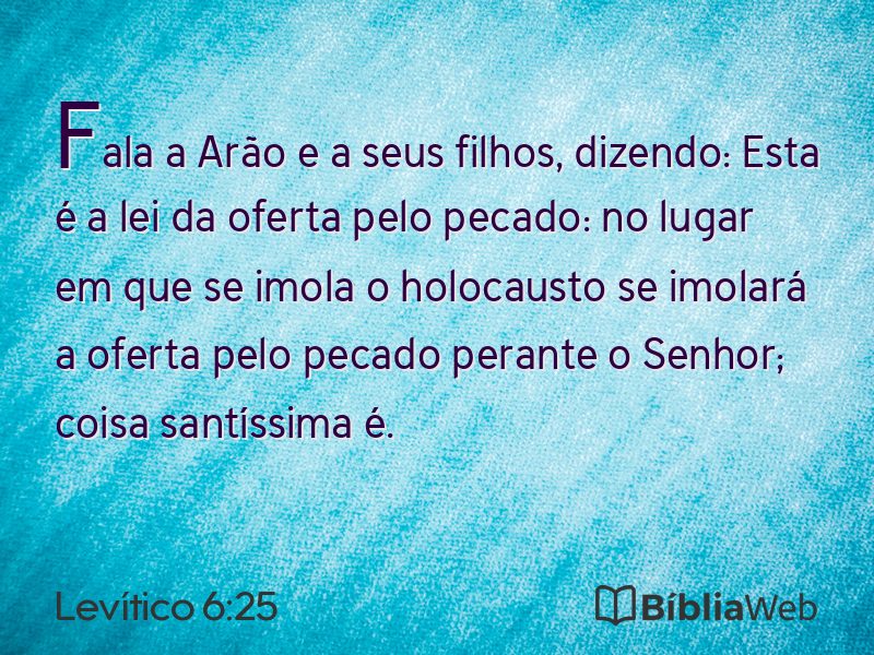 Levítico 6:25 em imagem para compartilhar