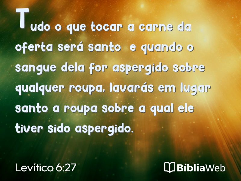 Levítico 6:27 em imagem para compartilhar