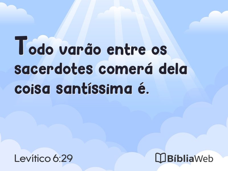 Levítico 6:29 em imagem para compartilhar